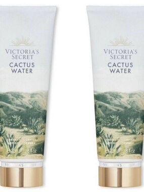 Victoria's Secret Cactus Water Lotion - White, Green & Gold